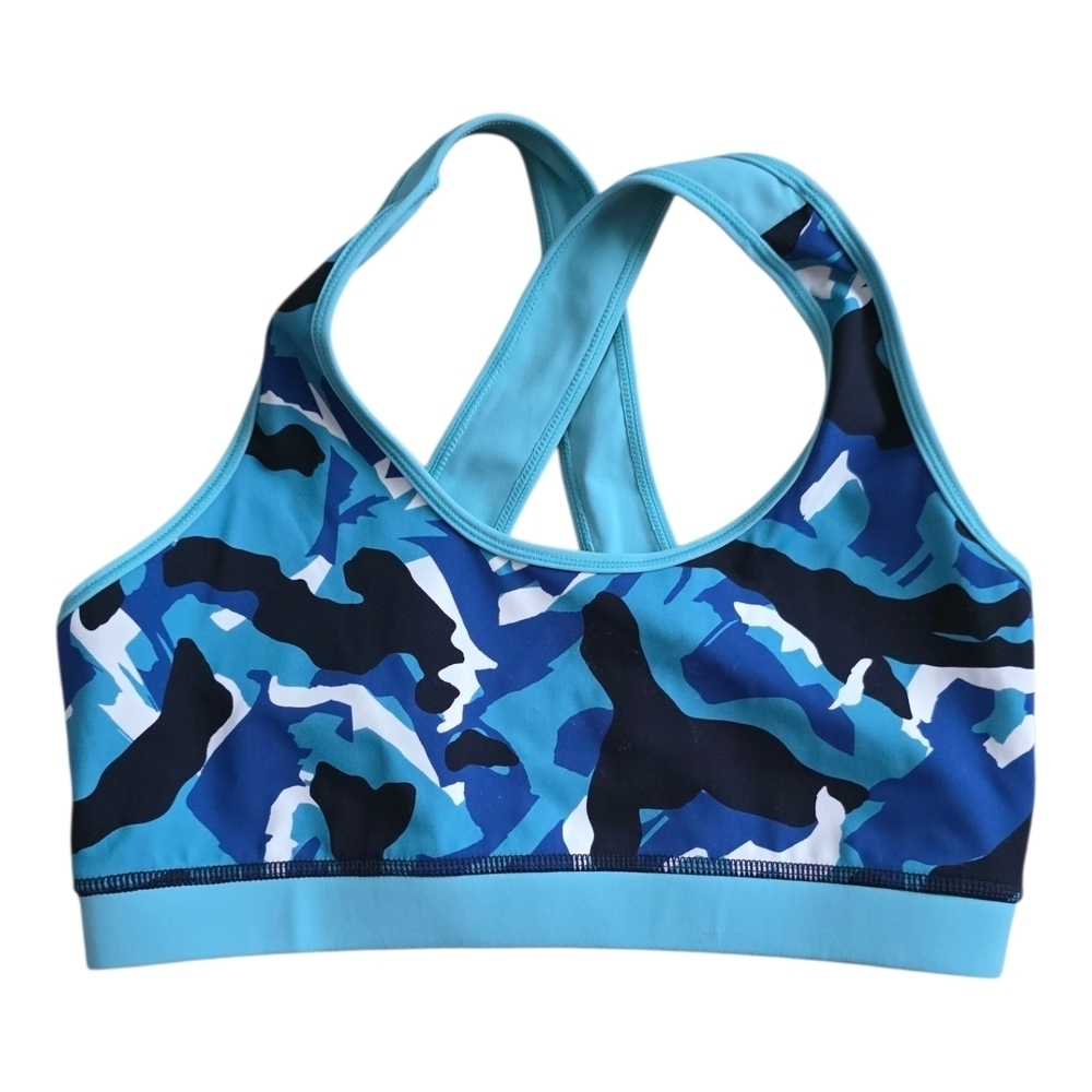 Fourlaps Blue Camo Infinity Sports Bra S